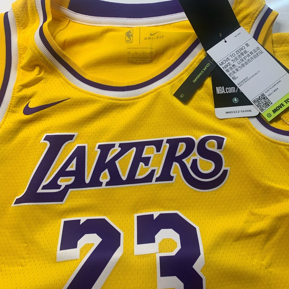 Nike Lakers Yellow and Purple Jersey NWT